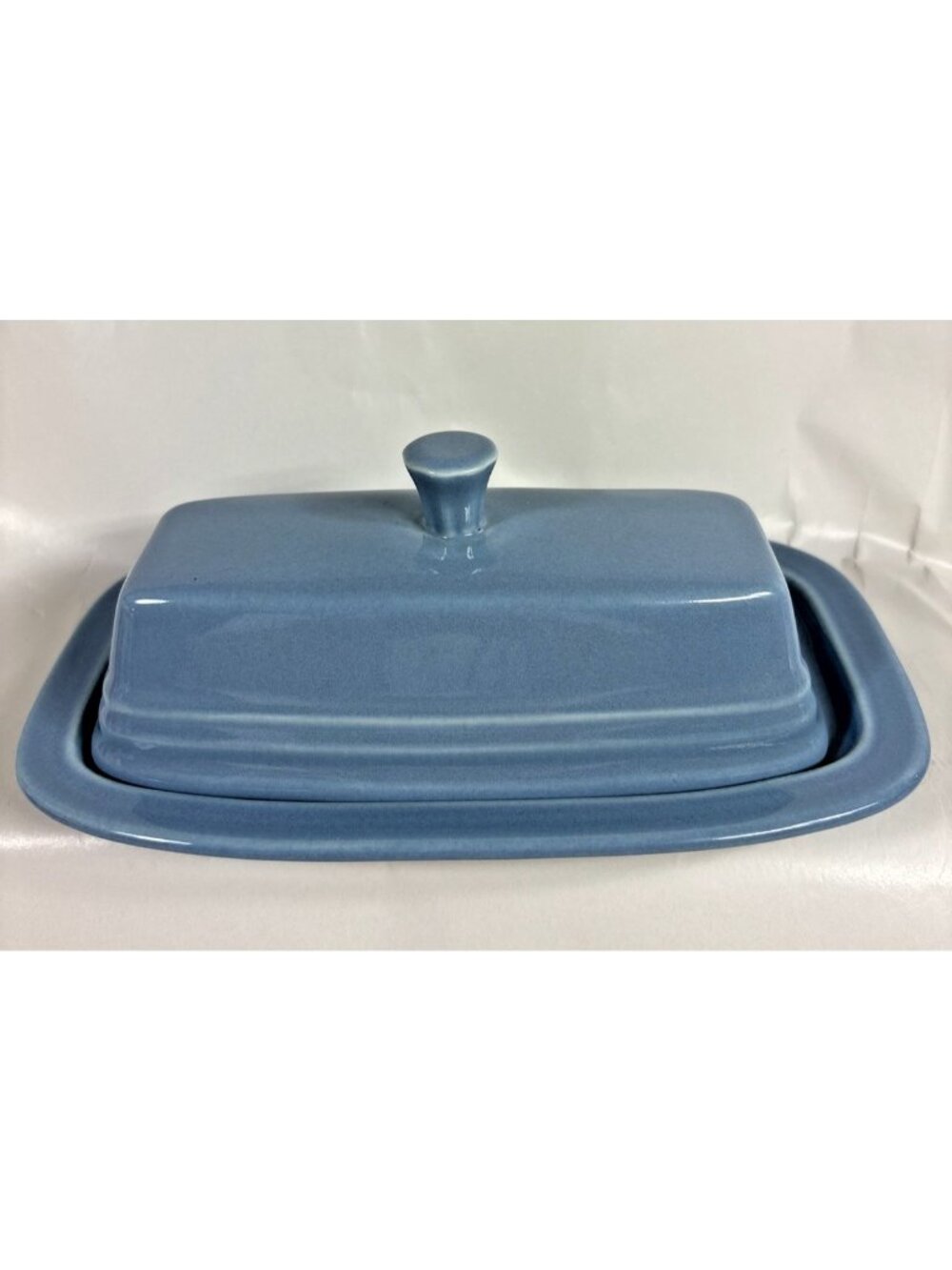 Fiesta Ware HLC 1/4 lb Butter Covered Dish Retired Color Periwinkle Vintage
